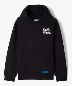 GEMO Sweat à capuche au look streetwear garçon noir standard