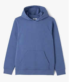 GEMO Sweat molletonné à capuche garçon bleu horizon