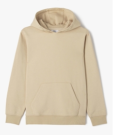 GEMO Sweat molletonné à capuche garçon beige taupe