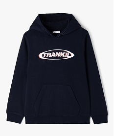 GEMO Sweat à capuche en molleton imprimé garçon navy
