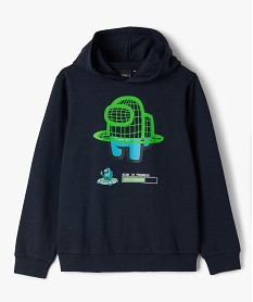 GEMO Sweat à capuche avec motif jeu vidéo garçon - Among Us navy