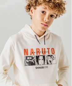 sweat a capuche imprime devant et dos garcon - naruto beige sweatsJ964501_1