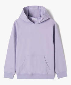 GEMO Sweat à capuche non molletonné garçon violet standard