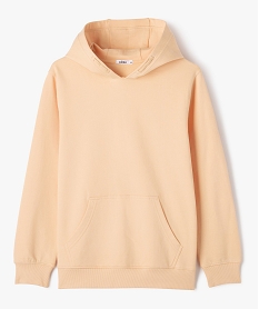 GEMO Sweat à capuche non molletonné garçon orange standard