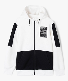 sweat a capuche bicolore esprit sportswear garcon blanc sweatsJ965501_1