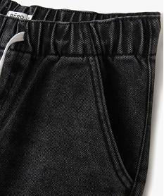 jean coupe straight avec ceinture elastique ajustable garcon noirJ966301_3