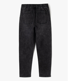 jean coupe straight avec ceinture elastique ajustable garcon noir jeansJ966301_4