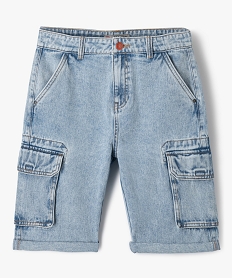 bermuda en jean coupe cargo garcon - camps united bleuJ966801_1