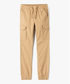 GEMO Pantalon en toile coupe jogger garçon Beige