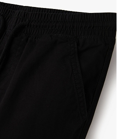 pantalon jogger en toile de coton garcon noirJ967501_2
