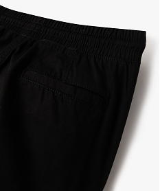 pantalon jogger en toile de coton garcon noir pantalonsJ967501_3