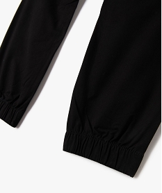 pantalon jogger en toile de coton garcon noir pantalonsJ967501_4