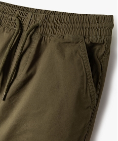 pantalon jogger en toile de coton garcon vert pantalonsJ967601_2