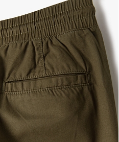 pantalon jogger en toile de coton garcon vert pantalonsJ967601_3