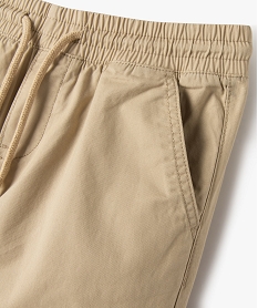 pantalon jogger en toile de coton garcon beige pantalonsJ967701_3
