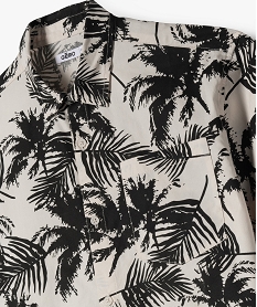 chemise manches courtes a motifs palmiers garcon beigeJ970501_2