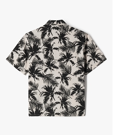 chemise manches courtes a motifs palmiers garcon beigeJ970501_3