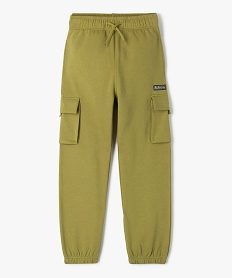 pantalon de jogging avec larges poches a rabat garcon vert pantalonsJ971001_1