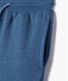 bermuda en jersey molletonne et taille elastiquee garcon bleuJ971301_2