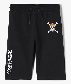 GEMO Bermuda en molleton à motif garçon - One Piece Noir