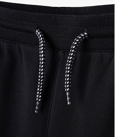 bermuda en jersey molletonne et taille elastiquee garcon noirJ971601_2