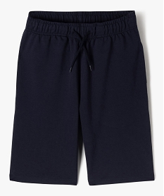 GEMO Bermuda en maille unie à taille élastiquée garçon navy