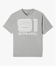 GEMO Tee-shirt de sport à manches courtes garçon gris standard