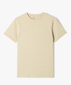 GEMO Tee-shirt à manches courtes uni garçon beige standard
