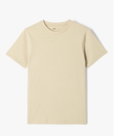 GEMO Tee-shirt à manches courtes uni garçon Beige