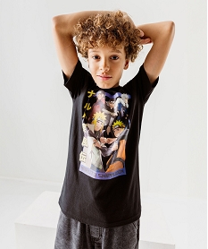 GEMO Tee-shirt à manches courtes avec motif manga garçon - Naruto Noir