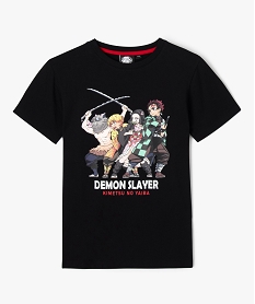 GEMO Tee-shirt manches courtes imprimé garçon - Demon Slayer noir vif