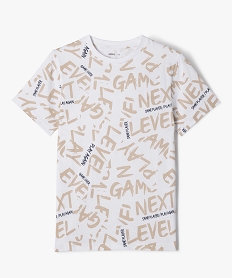 GEMO Tee-shirt à manches courtes avec motifs garçon blanc vif