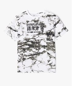 GEMO Tee-shirt à manches courtes avec motifs garçon blanc standard