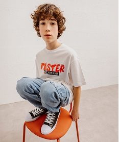 GEMO Tee-shirt à manches courtes avec inscription Formule 1 garçon Blanc