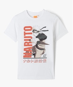 GEMO Tee-shirt manches courtes imprimé garçon - Naruto blanc vif