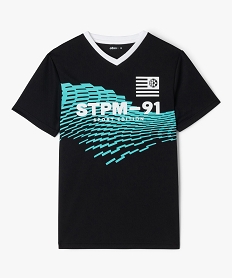 GEMO Tee-shirt de sport à manches courtes garçon noir vif