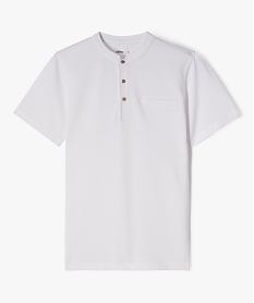 polo a manches courtes et col mao garcon blanc tee-shirtsJ978901_1