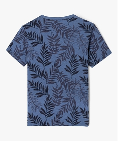 tee-shirt manches courtes a motif feuillage garcon bleu tee-shirtsJ979101_3
