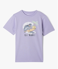 GEMO Tee-shirt à manches courtes motif surf garçon Violet