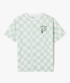 tee-shirt a manches courtes a carreaux garcon vert tee-shirtsJ979601_1