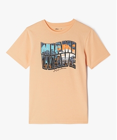 GEMO Tee-shirt à manches courtes avec motif estival garçon Orange