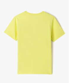 tee-shirt manches courtes avec inscription garcon jaune tee-shirtsJ980301_3