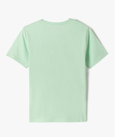 tee-shirt manches courtes avec inscription garcon vert tee-shirtsJ980401_3