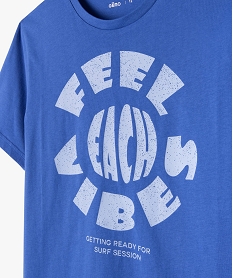 tee-shirt manches courtes avec inscription garcon bleu tee-shirtsJ980601_2