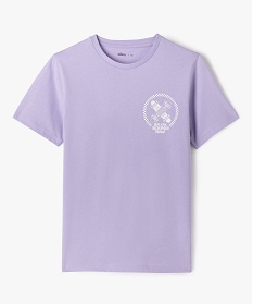 GEMO Tee-shirt manches courtes avec inscription garçon Violet