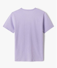 tee-shirt manches courtes avec inscription garcon violet tee-shirtsJ980701_3