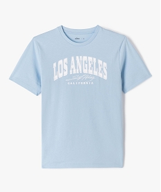 tee-shirt manches courtes avec inscription garcon bleu tee-shirtsJ980801_1