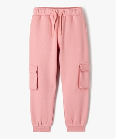 pantalon de jogging avec poches a rabat fille rose pantalonsJ983201_1