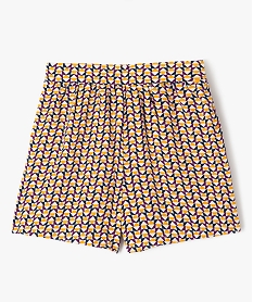 GEMO Short fluide imprimé fille Jaune