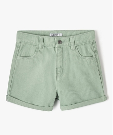 GEMO Short en denim taille haute fille vert standard